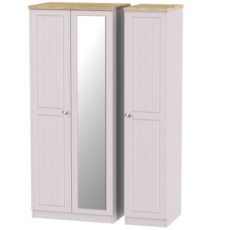 Vienna Triple Mirrored Wardrobe